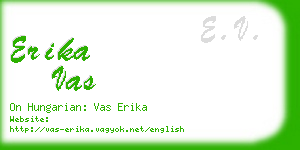 erika vas business card